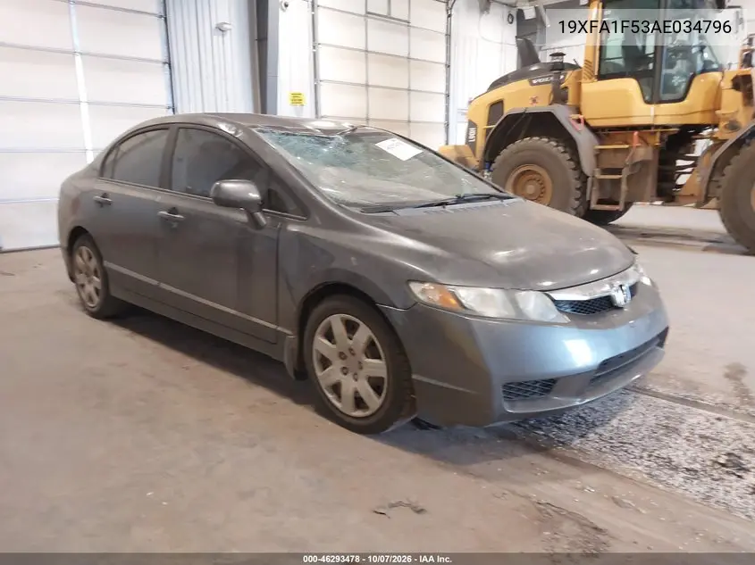 HONDA CIVIC 2010, VIN 19XFA1F53AE034796