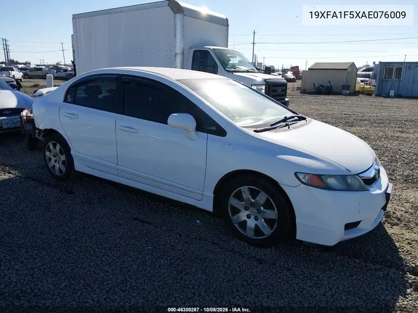 HONDA CIVIC 2010, VIN 19XFA1F5XAE076009