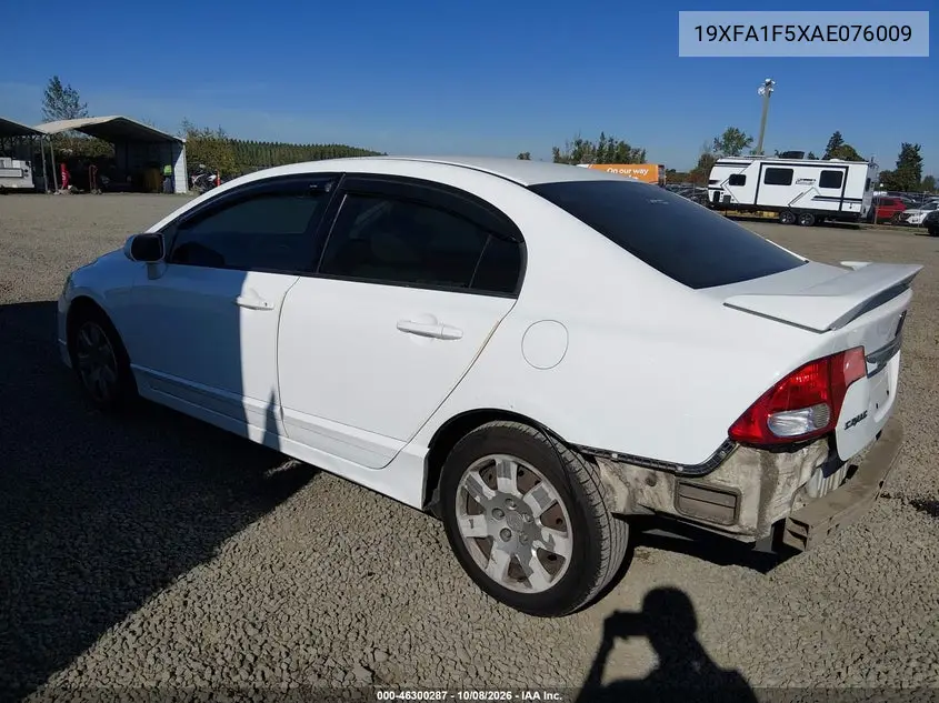 2010 HONDA CIVIC VIN 19XFA1F5XAE076009 — фото 3