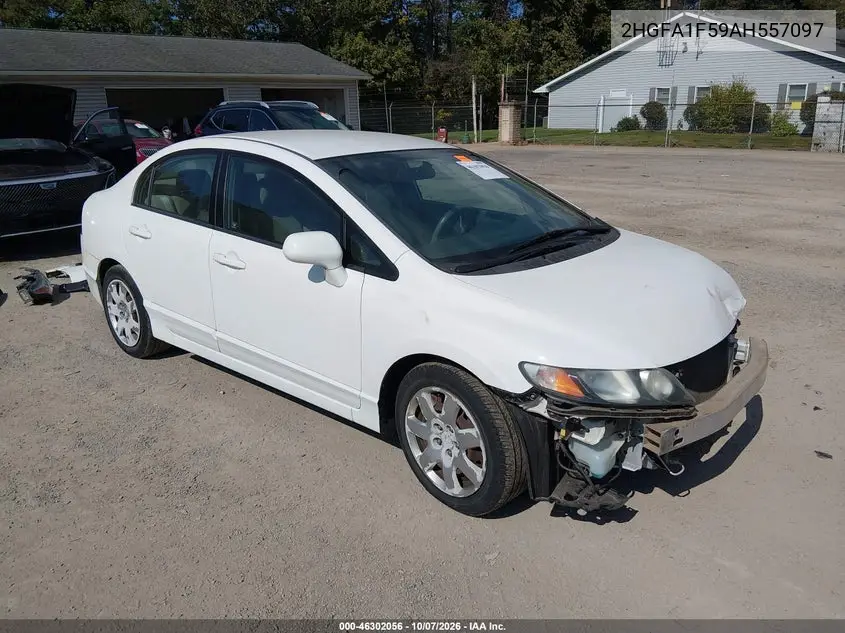 HONDA CIVIC 2010, VIN 2HGFA1F59AH557097