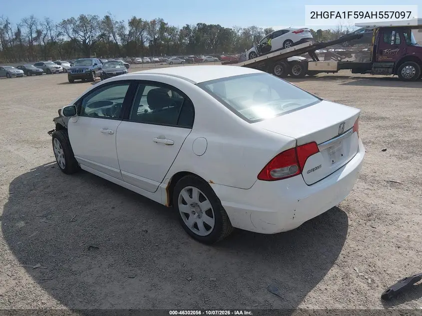 2010 HONDA CIVIC VIN 2HGFA1F59AH557097 — фото 3