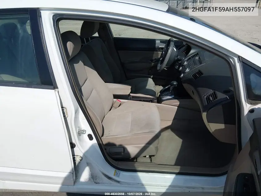 2010 HONDA CIVIC VIN 2HGFA1F59AH557097 — фото 5
