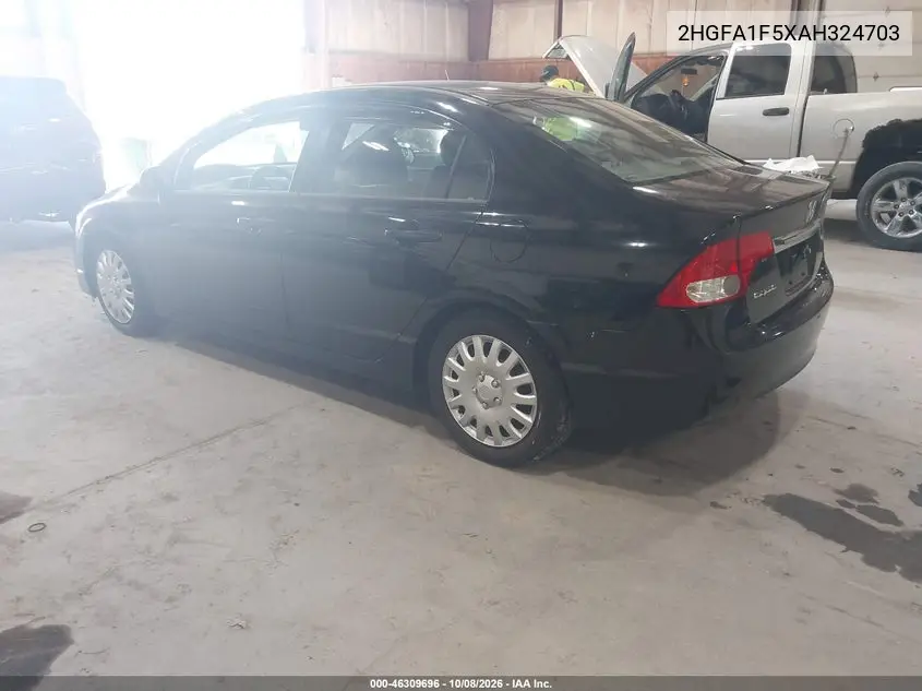 2010 HONDA CIVIC VIN 2HGFA1F5XAH324703 — фото 3