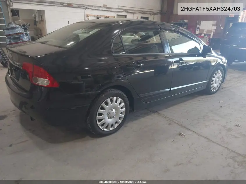 2010 HONDA CIVIC VIN 2HGFA1F5XAH324703 — фото 4