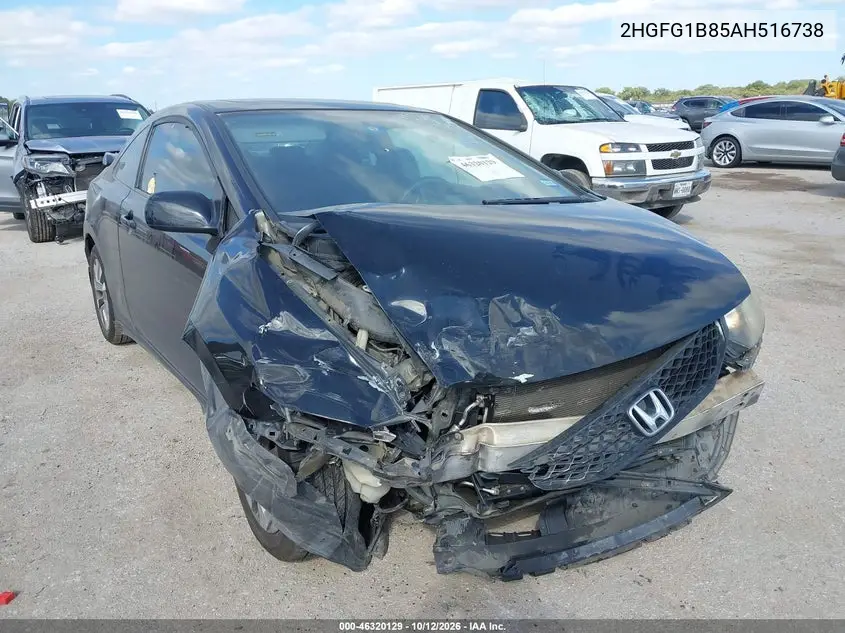 HONDA CIVIC 2010, VIN 2HGFG1B85AH516738