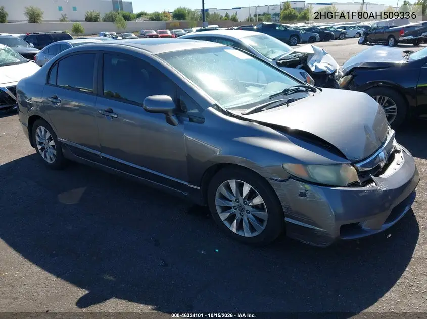 HONDA CIVIC 2010, VIN 2HGFA1F80AH509336