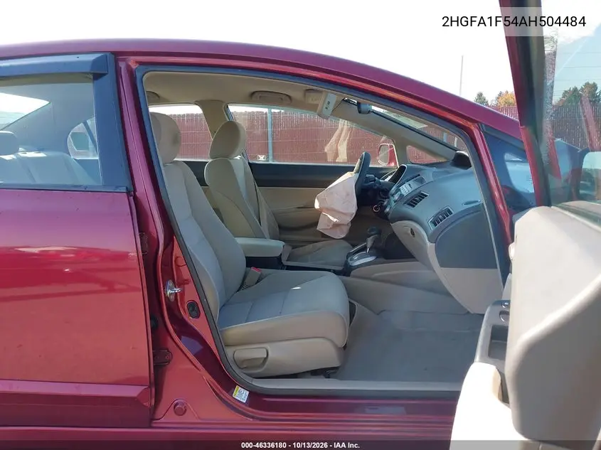 2010 HONDA CIVIC VIN 2HGFA1F54AH504484 — фото 5