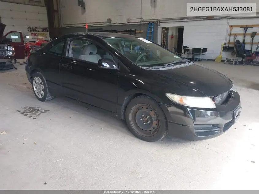 HONDA CIVIC 2010, VIN 2HGFG1B6XAH533081