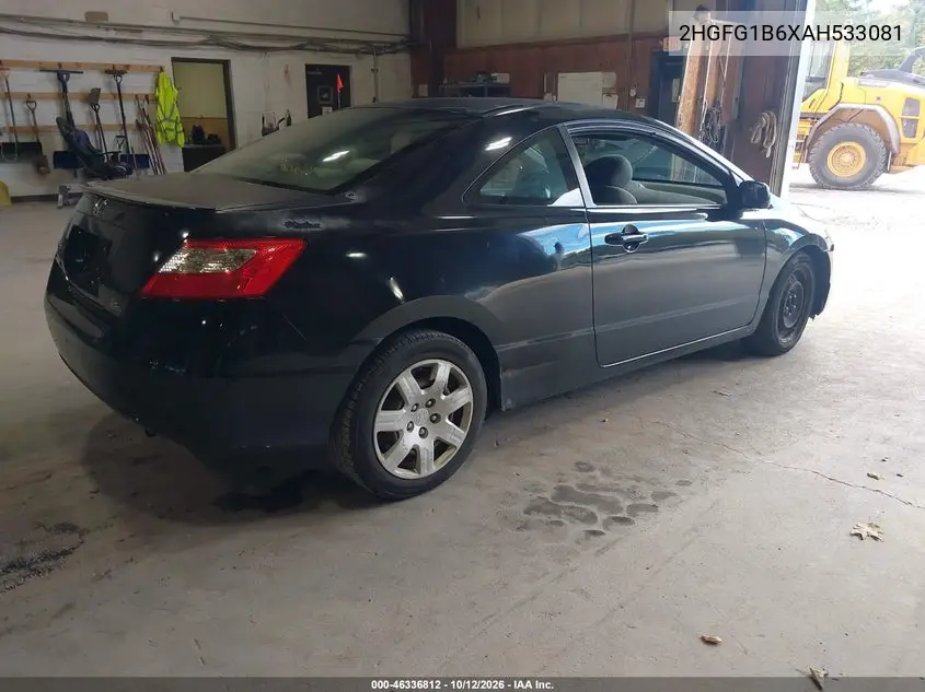 2010 HONDA CIVIC VIN 2HGFG1B6XAH533081 — фото 4