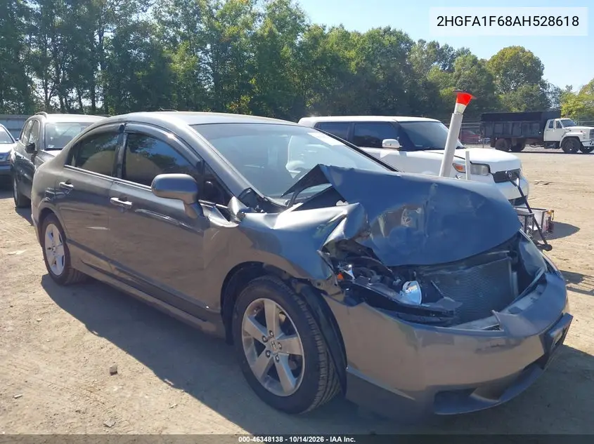 HONDA CIVIC 2010, VIN 2HGFA1F68AH528618