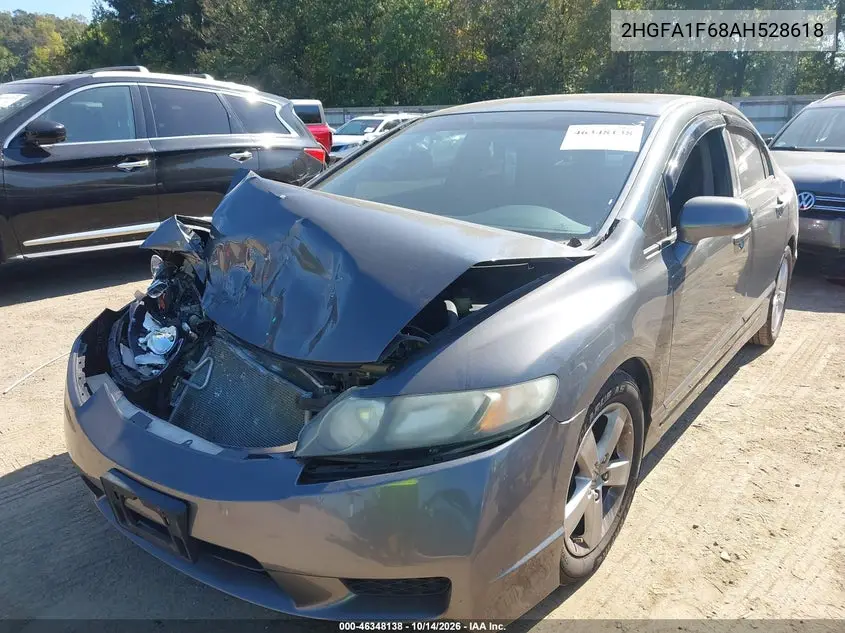 2010 HONDA CIVIC VIN 2HGFA1F68AH528618 — фото 2