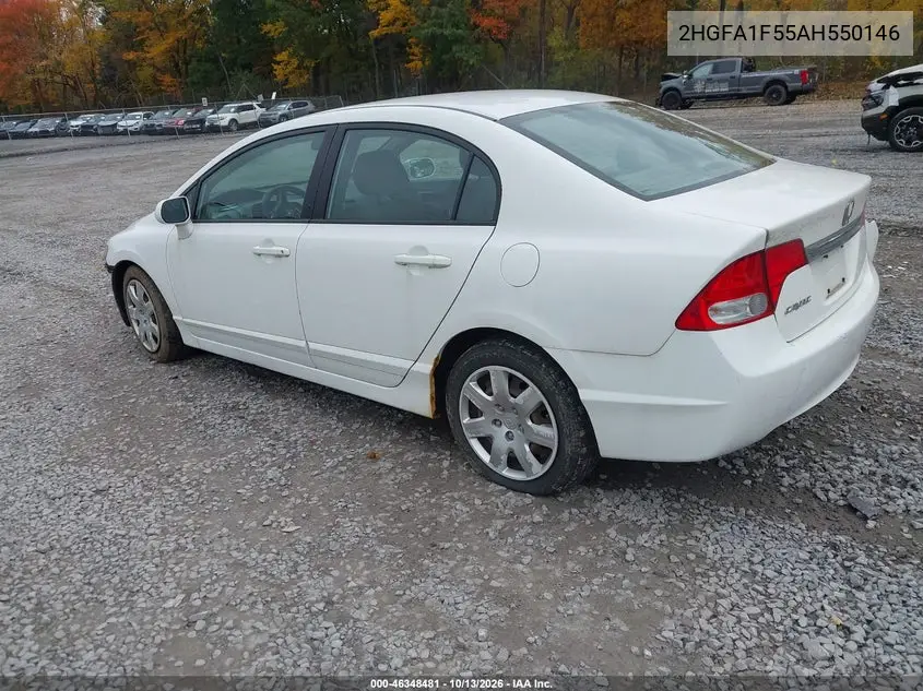 2010 HONDA CIVIC VIN 2HGFA1F55AH550146 — фото 3