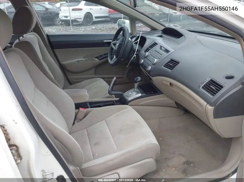 2010 HONDA CIVIC VIN 2HGFA1F55AH550146 — фото 5