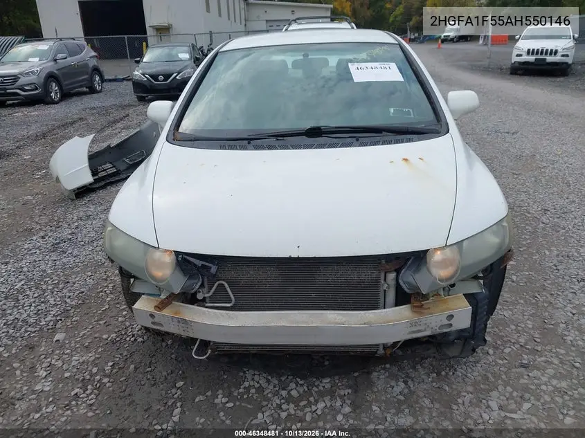 2010 HONDA CIVIC VIN 2HGFA1F55AH550146 — фото 6