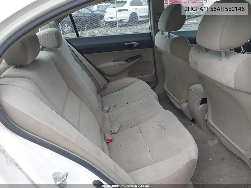 2010 HONDA CIVIC VIN 2HGFA1F55AH550146 — фото 8