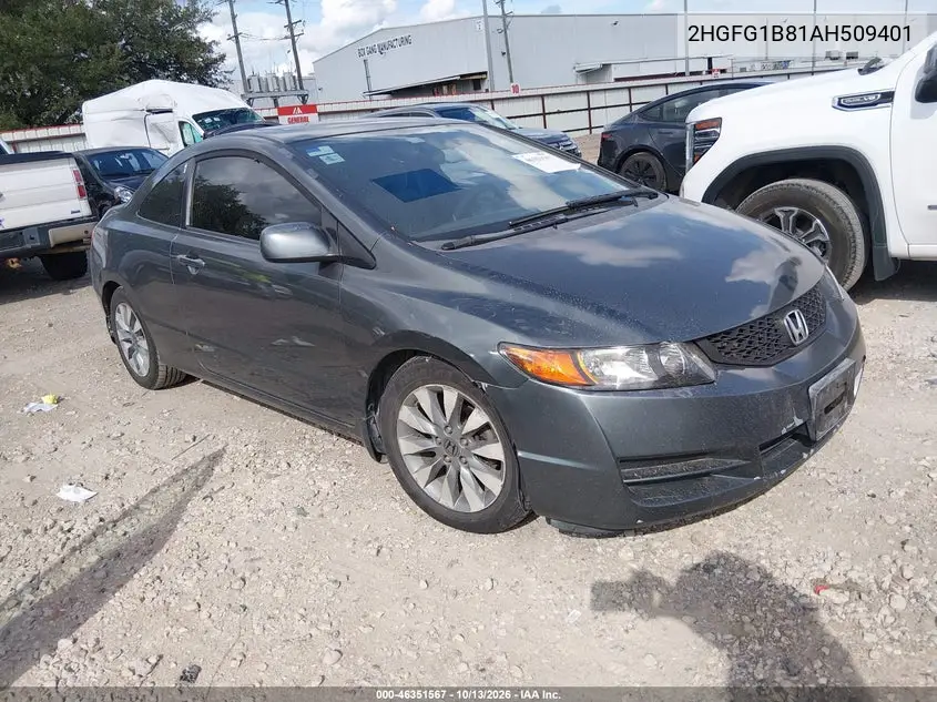 HONDA CIVIC 2010, VIN 2HGFG1B81AH509401