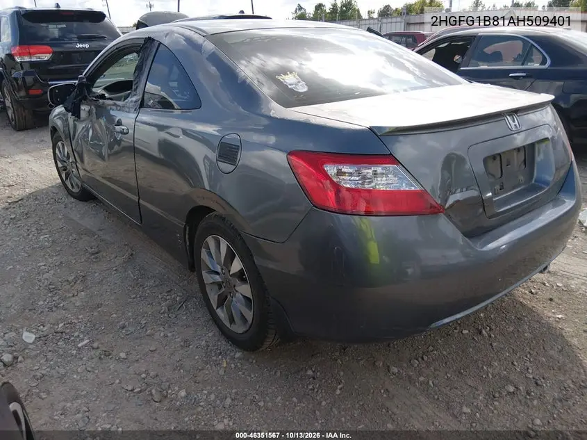 2010 HONDA CIVIC VIN 2HGFG1B81AH509401 — фото 3