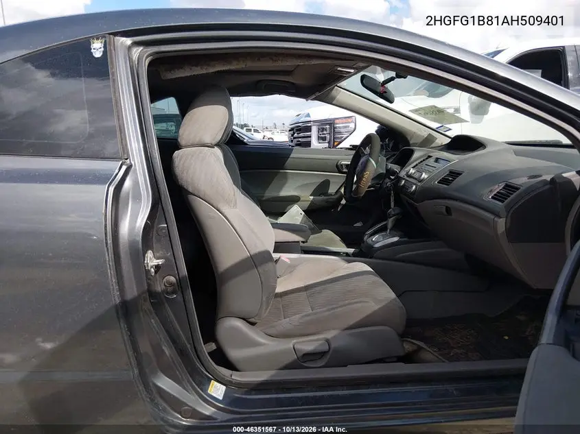 2010 HONDA CIVIC VIN 2HGFG1B81AH509401 — фото 5