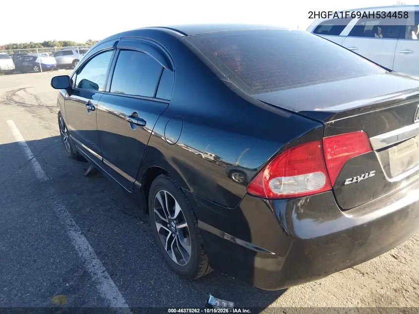 2010 HONDA CIVIC VIN 2HGFA1F69AH534458 — фото 3