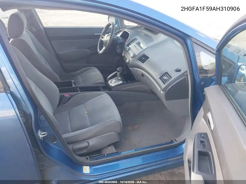 2010 HONDA CIVIC VIN 2HGFA1F59AH310906 — фото 5