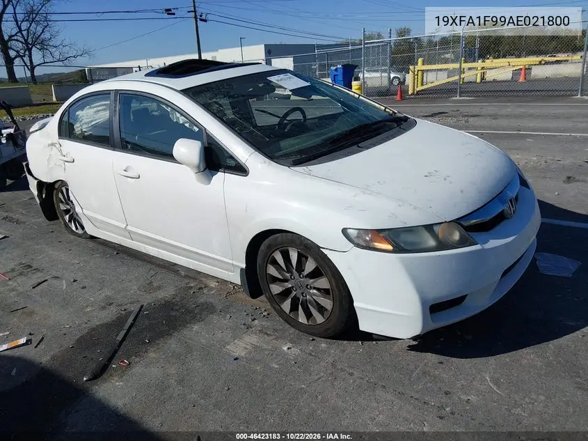 HONDA CIVIC 2010, VIN 19XFA1F99AE021800