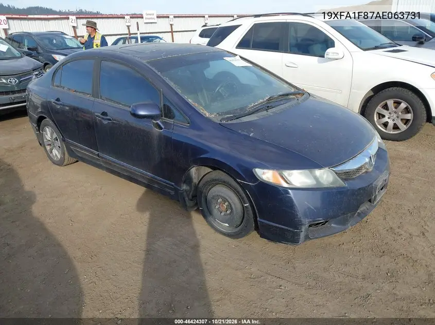 HONDA CIVIC 2010, VIN 19XFA1F87AE063731