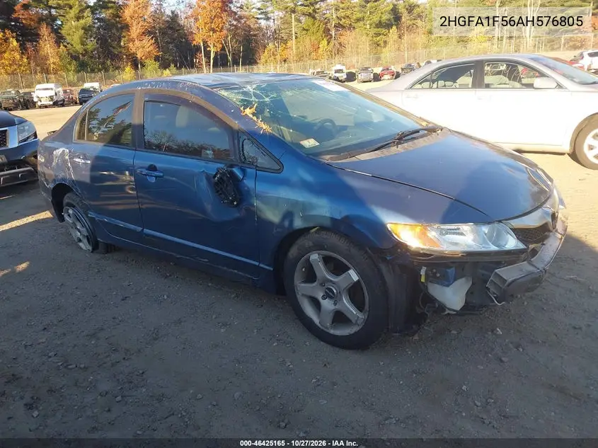 HONDA CIVIC 2010, VIN 2HGFA1F56AH576805