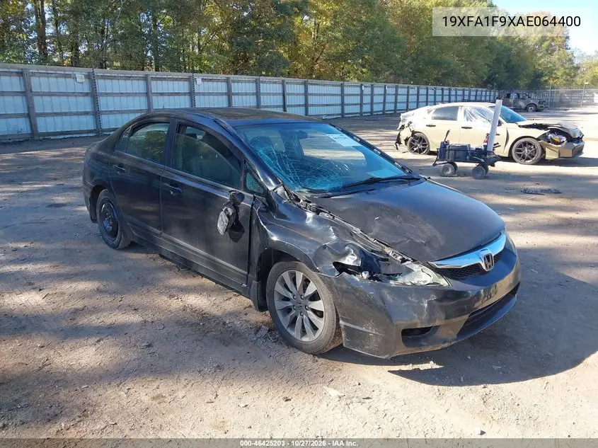 HONDA CIVIC 2010, VIN 19XFA1F9XAE064400