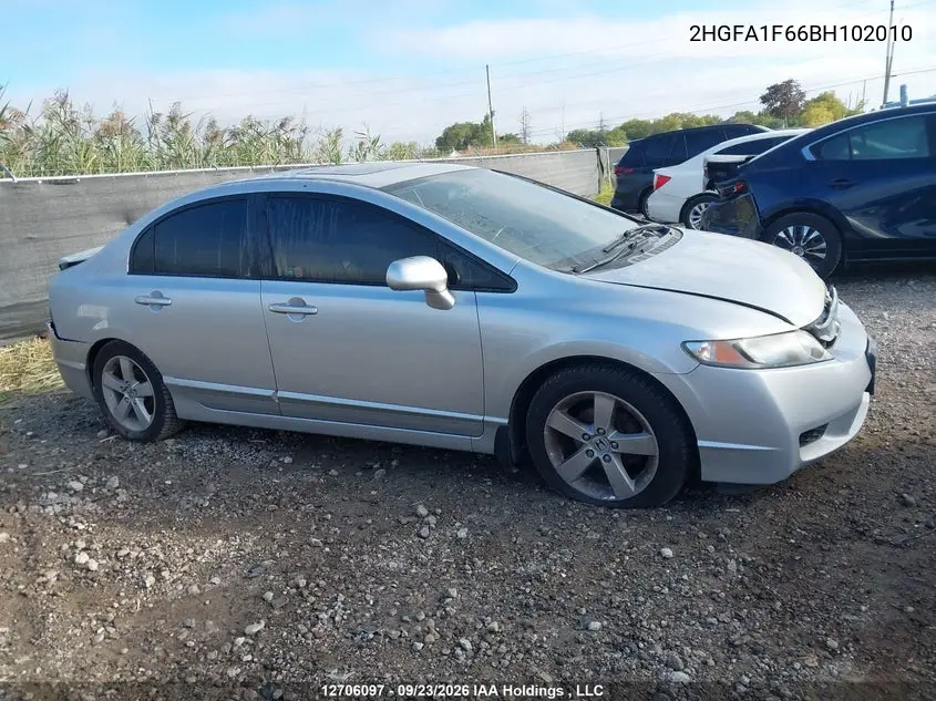 2011 HONDA CIVIC VIN 2HGFA1F66BH102010 — фото 12