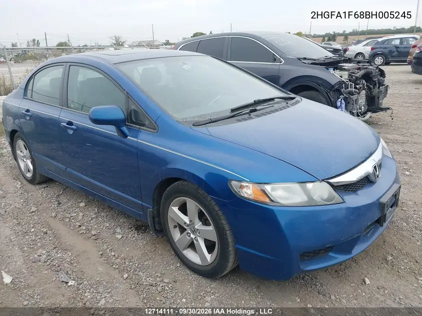 2011 HONDA CIVIC VIN 2HGFA1F68BH005245 — фото 13