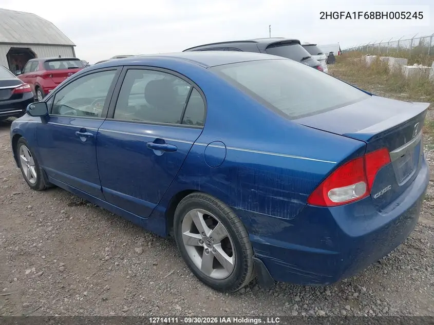 2011 HONDA CIVIC VIN 2HGFA1F68BH005245 — фото 14