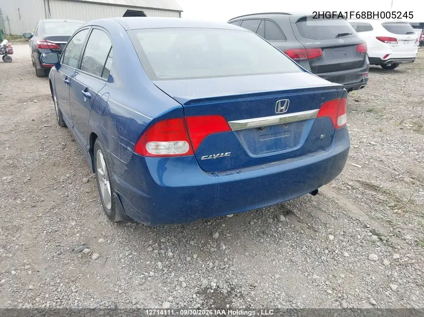 2011 HONDA CIVIC VIN 2HGFA1F68BH005245 — фото 3
