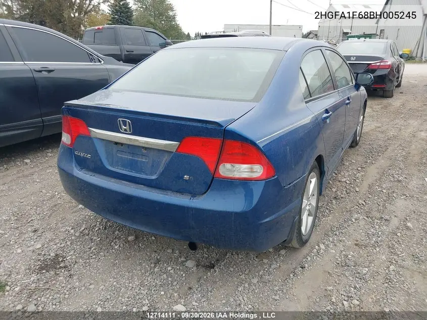 2011 HONDA CIVIC VIN 2HGFA1F68BH005245 — фото 4