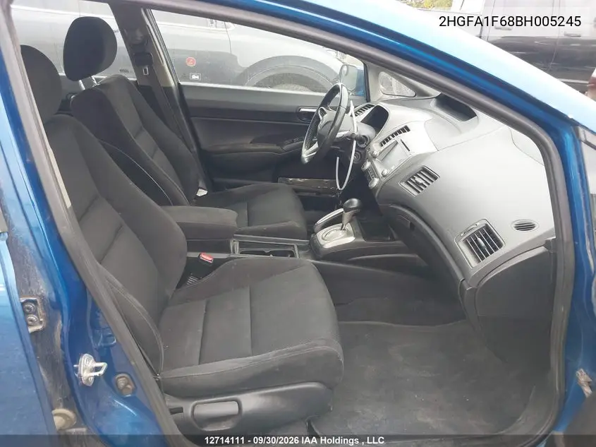 2011 HONDA CIVIC VIN 2HGFA1F68BH005245 — фото 5