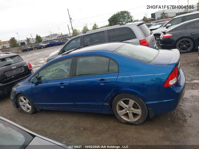 2011 HONDA CIVIC VIN 2HGFA1F67BH004586 — фото 14