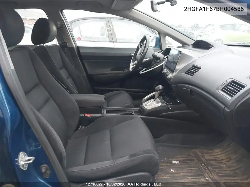 2011 HONDA CIVIC VIN 2HGFA1F67BH004586 — фото 5