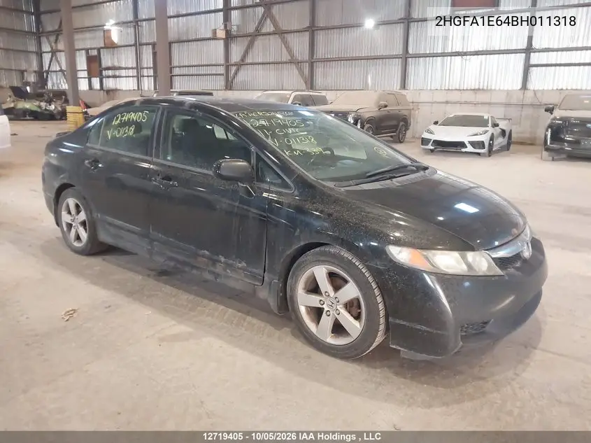HONDA CIVIC 2011, VIN 2HGFA1E64BH011318