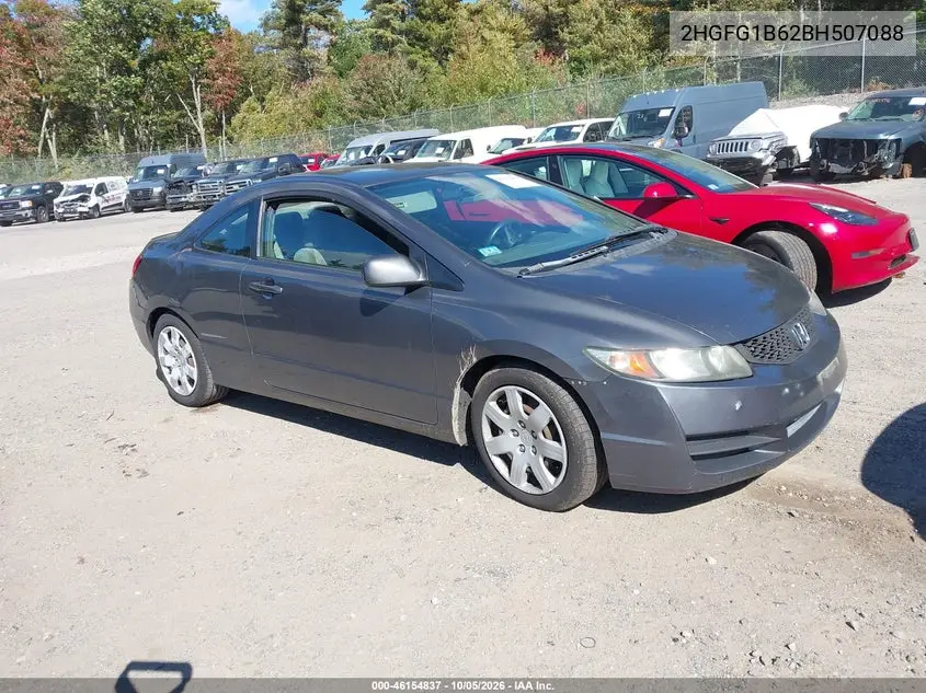 HONDA CIVIC 2011, VIN 2HGFG1B62BH507088