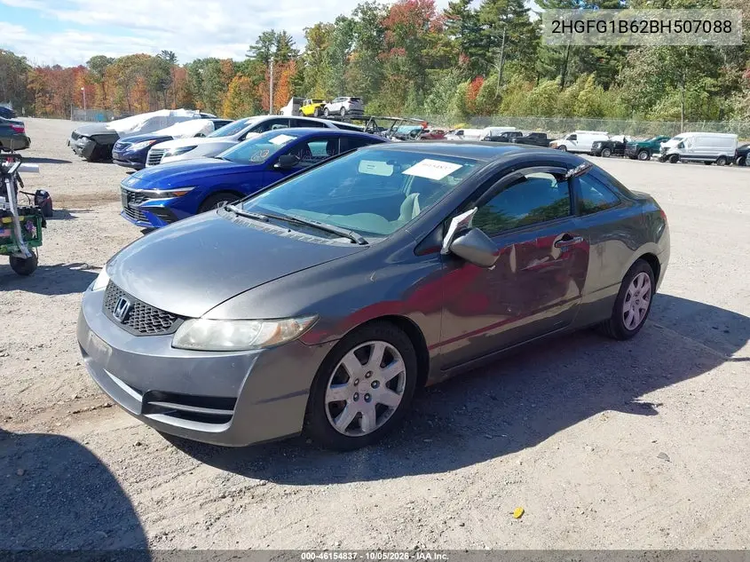 2011 HONDA CIVIC VIN 2HGFG1B62BH507088 — фото 2