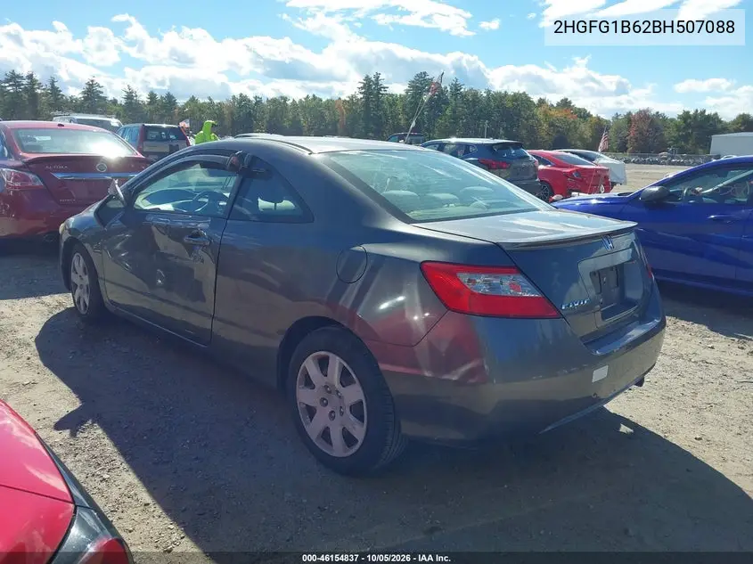 2011 HONDA CIVIC VIN 2HGFG1B62BH507088 — фото 3