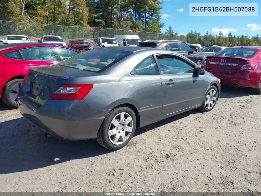 2011 HONDA CIVIC VIN 2HGFG1B62BH507088 — фото 4