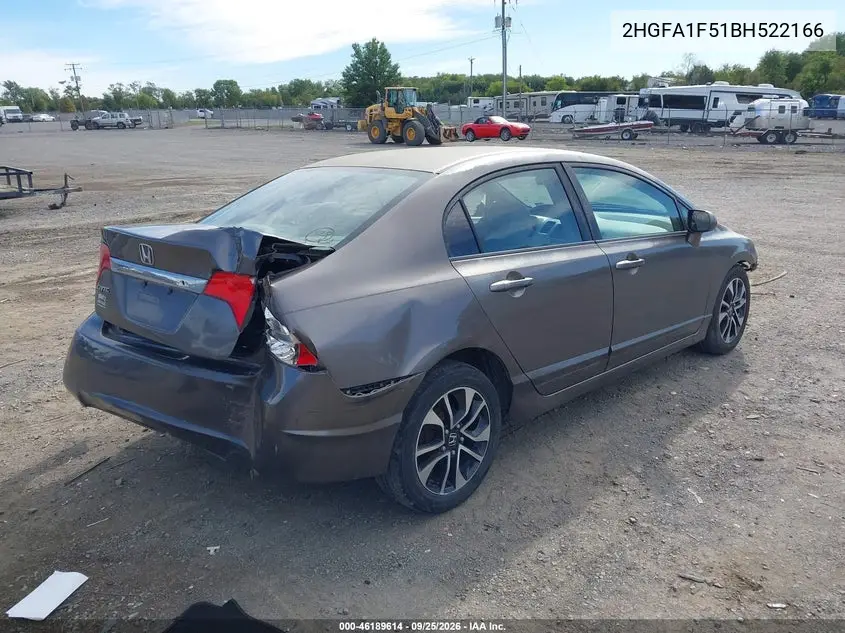 2011 HONDA CIVIC VIN 2HGFA1F51BH522166 — фото 4