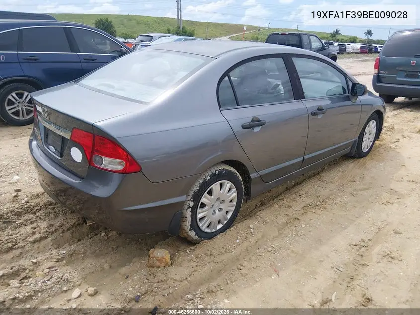 2011 HONDA CIVIC VIN 19XFA1F39BE009028 — фото 4