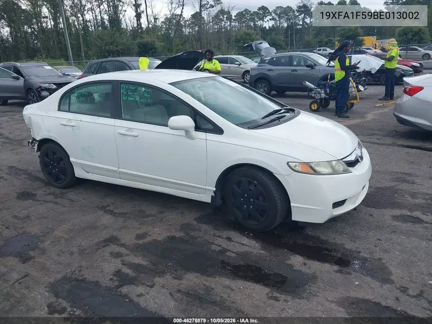 HONDA CIVIC 2011, VIN 19XFA1F59BE013002