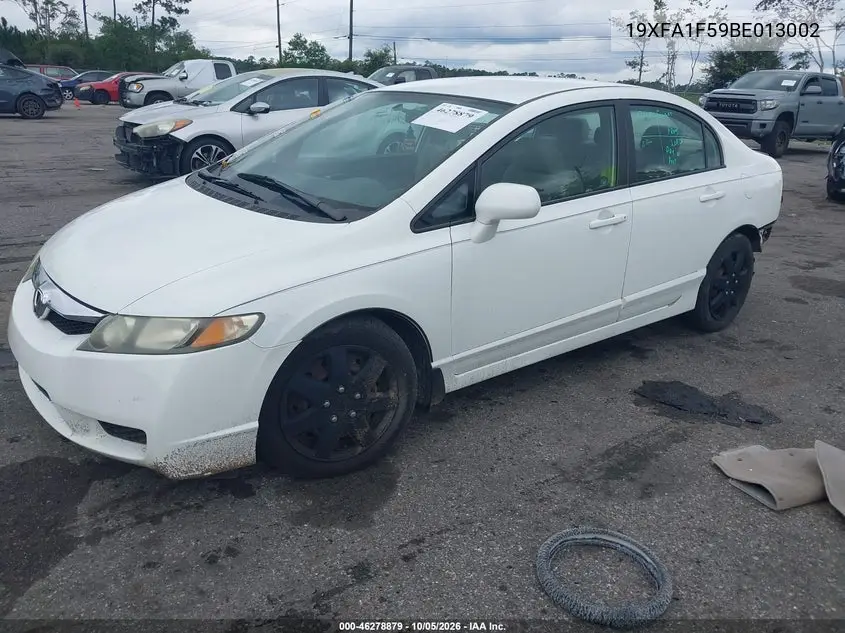 2011 HONDA CIVIC VIN 19XFA1F59BE013002 — фото 2