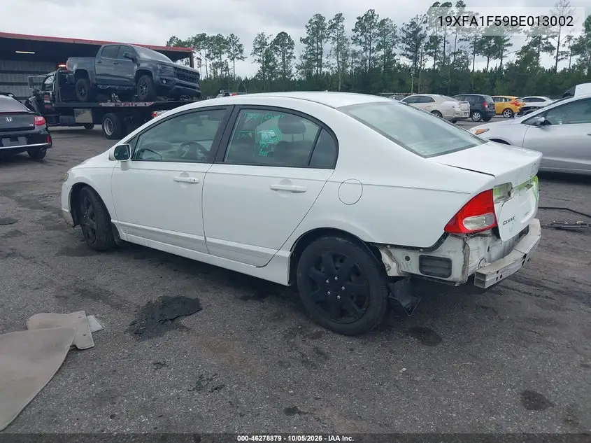 2011 HONDA CIVIC VIN 19XFA1F59BE013002 — фото 3