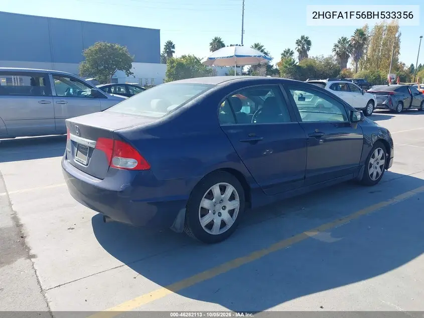 2011 HONDA CIVIC VIN 2HGFA1F56BH533356 — фото 4