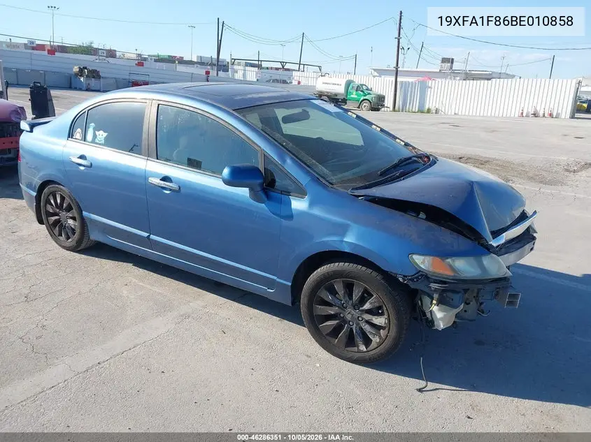 HONDA CIVIC 2011, VIN 19XFA1F86BE010858