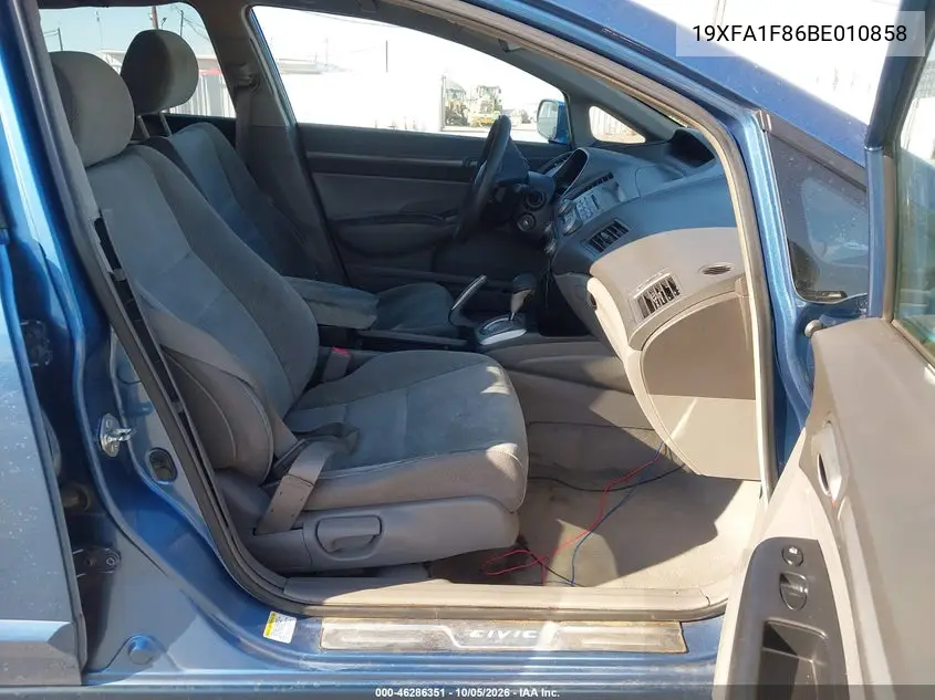 2011 HONDA CIVIC VIN 19XFA1F86BE010858 — фото 5