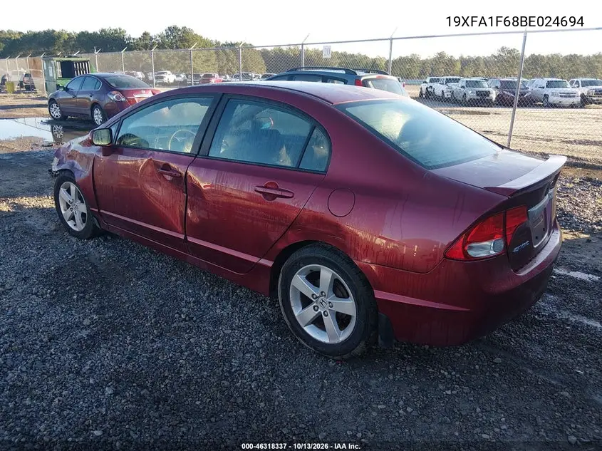 2011 HONDA CIVIC VIN 19XFA1F68BE024694 — фото 3
